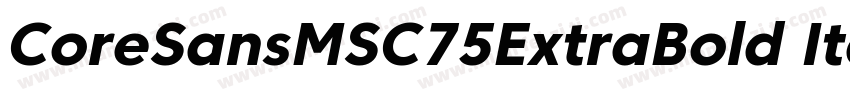 CoreSansMSC75ExtraBold Italic 常规斜体(字体转换